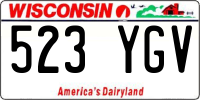 WI license plate 523YGV