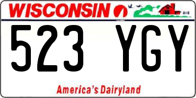 WI license plate 523YGY