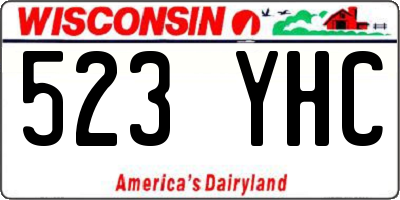 WI license plate 523YHC