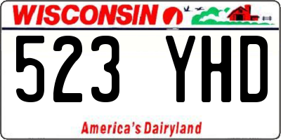 WI license plate 523YHD