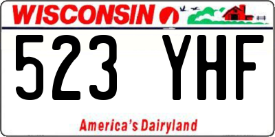 WI license plate 523YHF