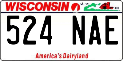 WI license plate 524NAE