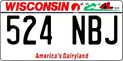 WI license plate 524NBJ