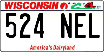 WI license plate 524NEL