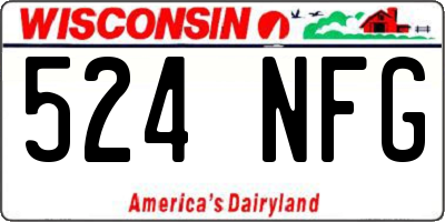 WI license plate 524NFG