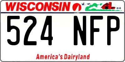 WI license plate 524NFP