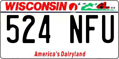 WI license plate 524NFU