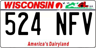 WI license plate 524NFV
