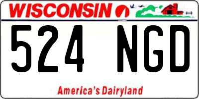 WI license plate 524NGD