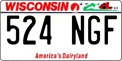WI license plate 524NGF