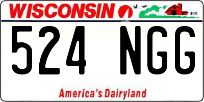 WI license plate 524NGG