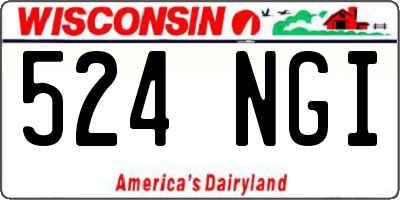 WI license plate 524NGI