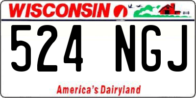 WI license plate 524NGJ