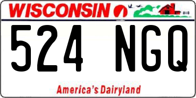 WI license plate 524NGQ