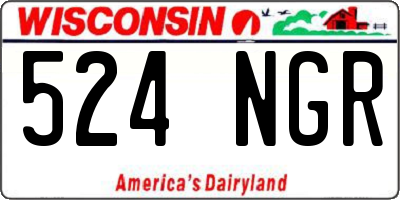 WI license plate 524NGR