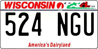 WI license plate 524NGU