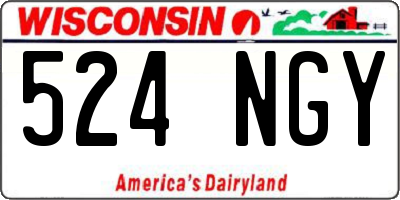 WI license plate 524NGY