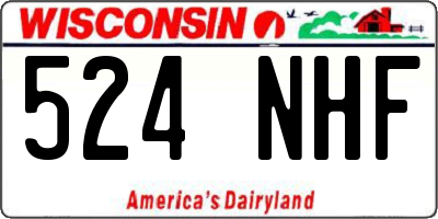 WI license plate 524NHF