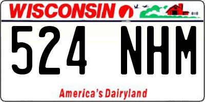 WI license plate 524NHM