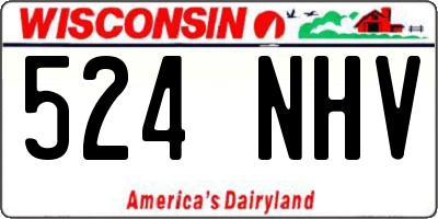 WI license plate 524NHV