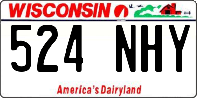 WI license plate 524NHY