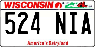 WI license plate 524NIA