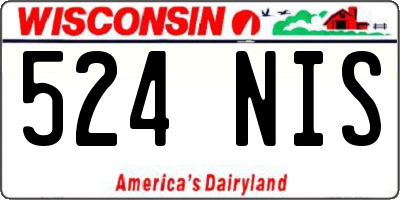 WI license plate 524NIS
