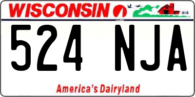 WI license plate 524NJA