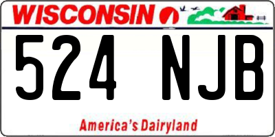 WI license plate 524NJB