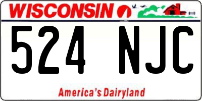 WI license plate 524NJC