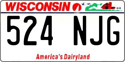 WI license plate 524NJG
