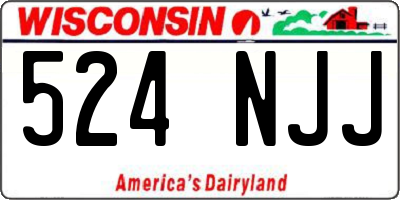 WI license plate 524NJJ