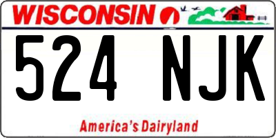 WI license plate 524NJK