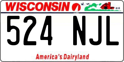 WI license plate 524NJL