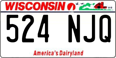 WI license plate 524NJQ
