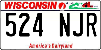 WI license plate 524NJR