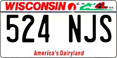 WI license plate 524NJS