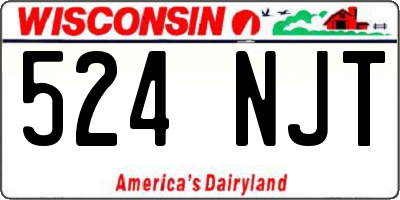 WI license plate 524NJT