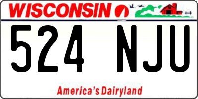 WI license plate 524NJU
