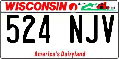 WI license plate 524NJV