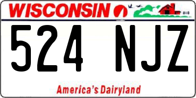 WI license plate 524NJZ