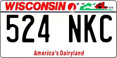 WI license plate 524NKC