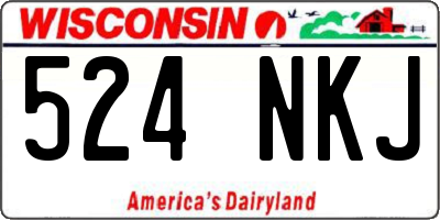 WI license plate 524NKJ