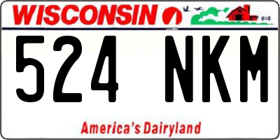 WI license plate 524NKM