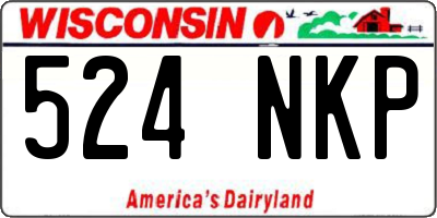 WI license plate 524NKP