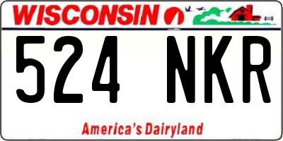 WI license plate 524NKR