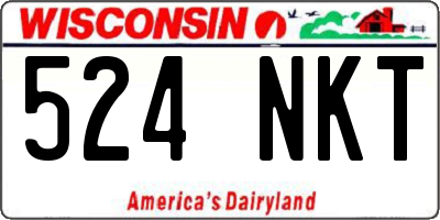 WI license plate 524NKT
