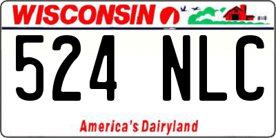 WI license plate 524NLC