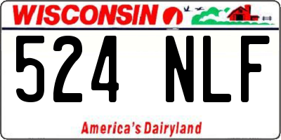 WI license plate 524NLF