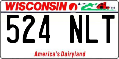 WI license plate 524NLT
